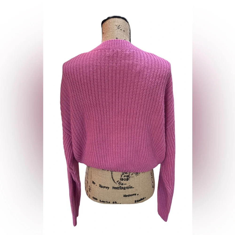 Elodie Vibrant Pink Crew Neck Sweater - Picture 5 of 5